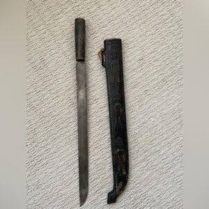 Vintage Taiwan Paiwan Sword and Sheath Set.